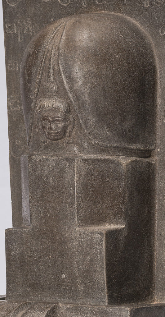 Stone Linga - Antique Khmer in stile Khmer Shanstone Shiva Linga / Lingnum & Yoni - 53cm / 21 "