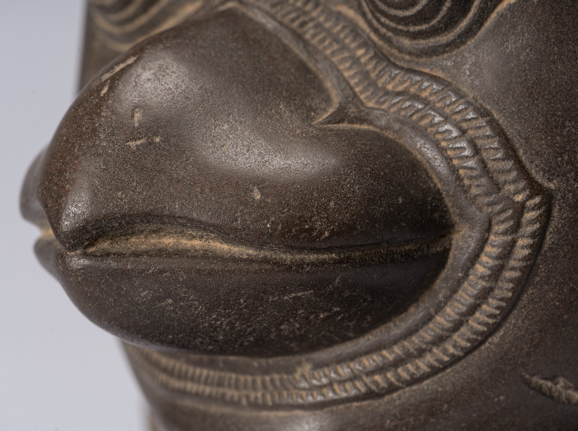 Garuda Statue-Antique Banteay Srei Style Stone Khmer Garuda Vishnu Statue-56cm/22 "