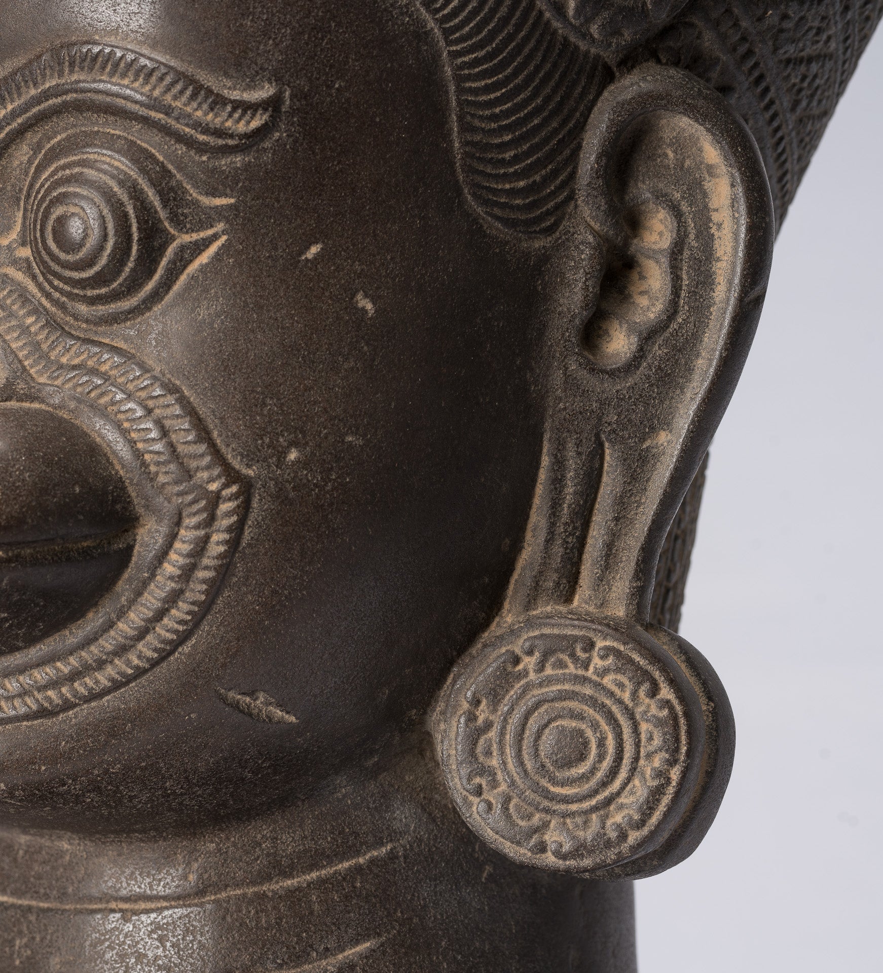 Garuda Statue-Antique Banteay Srei Style Stone Khmer Garuda Vishnu Statue-56cm/22 "