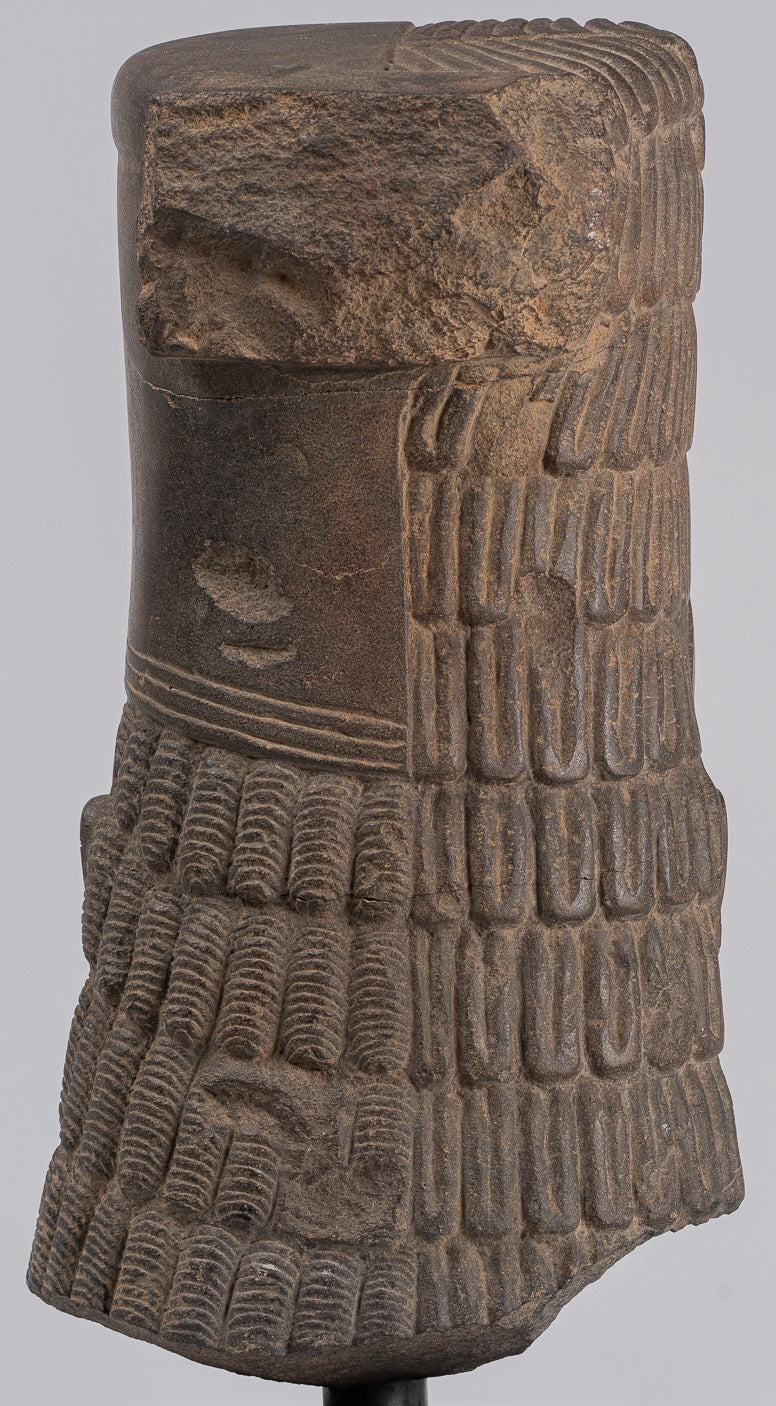 Vishnu Statue - Antique Phnom Da Style Stone Khmer Hari Hara or Vishnu & Shiva Head - 44cm/18"