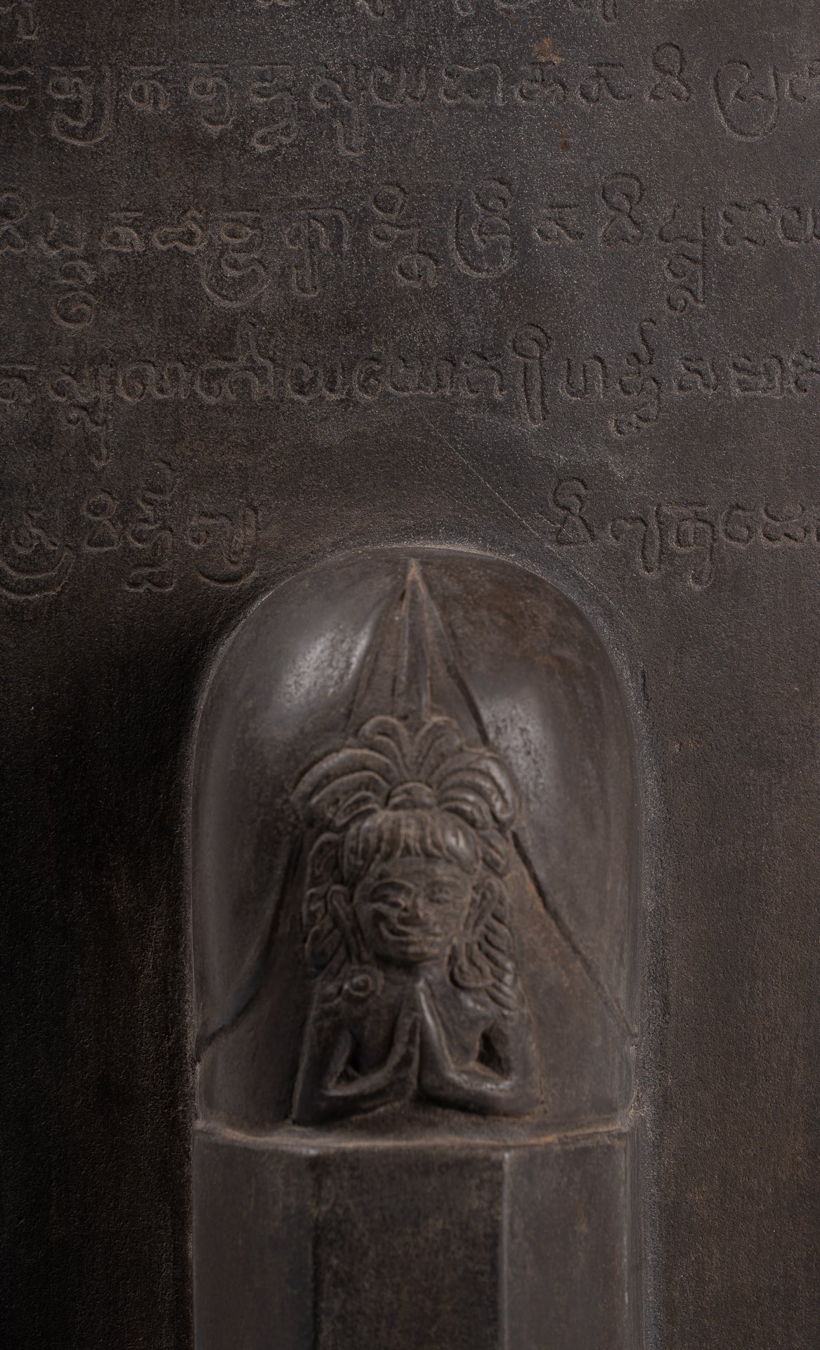 Stone Linga - Antique Khmer Style Sandstone Shiva Linga / Lingnum & Yoni - 54cm/22"