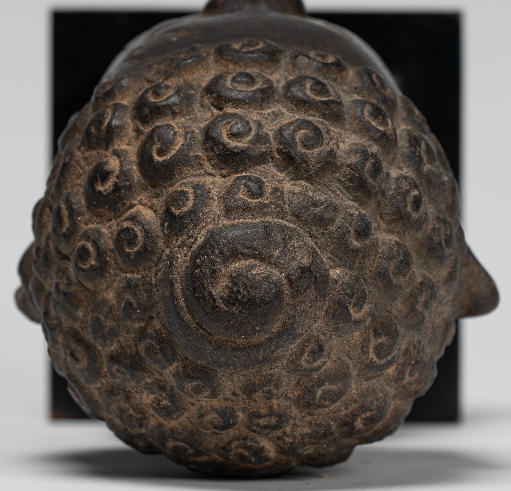 Buddha Statue - Antique Dvaravati Style Thai Stone Buddha Head Statue - 22cm/9"