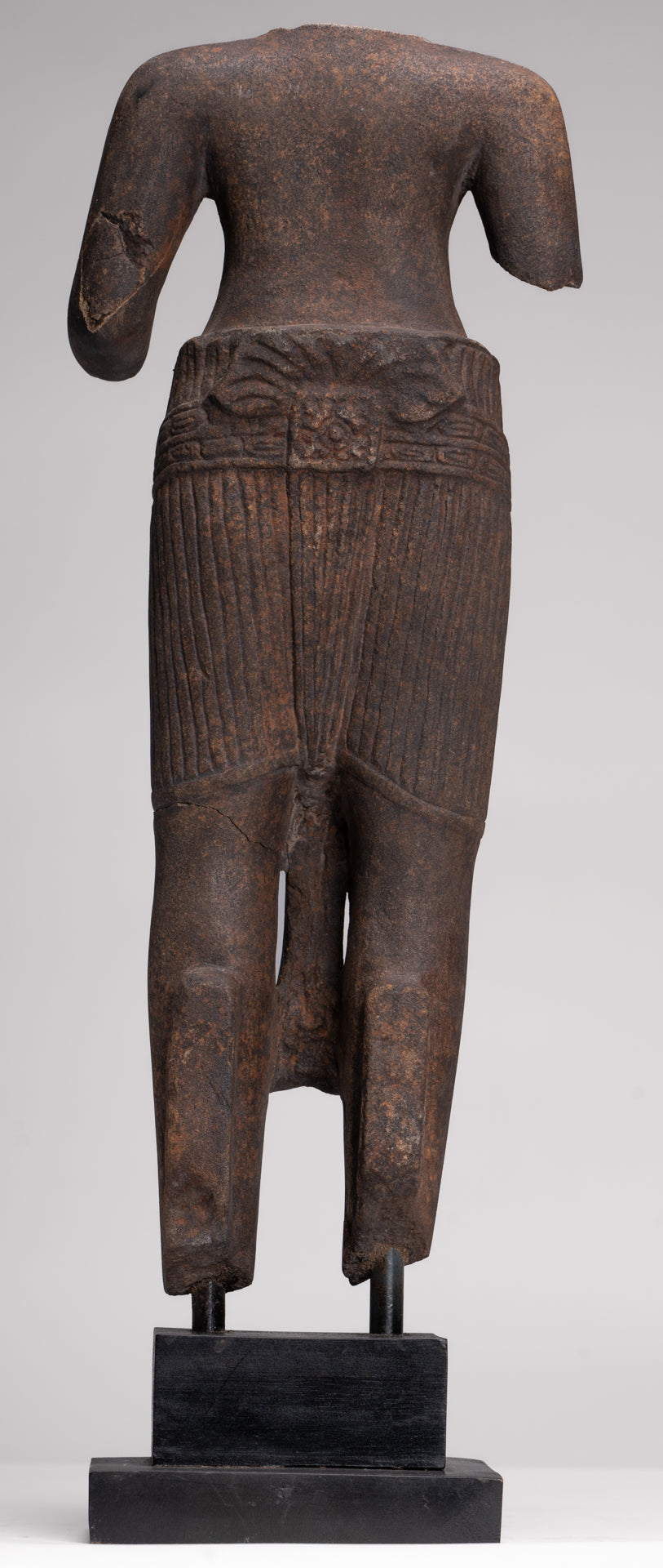 Male Statue - Antique Stone Angkor Wat Style Male Deity Torso - 53cm / 21"