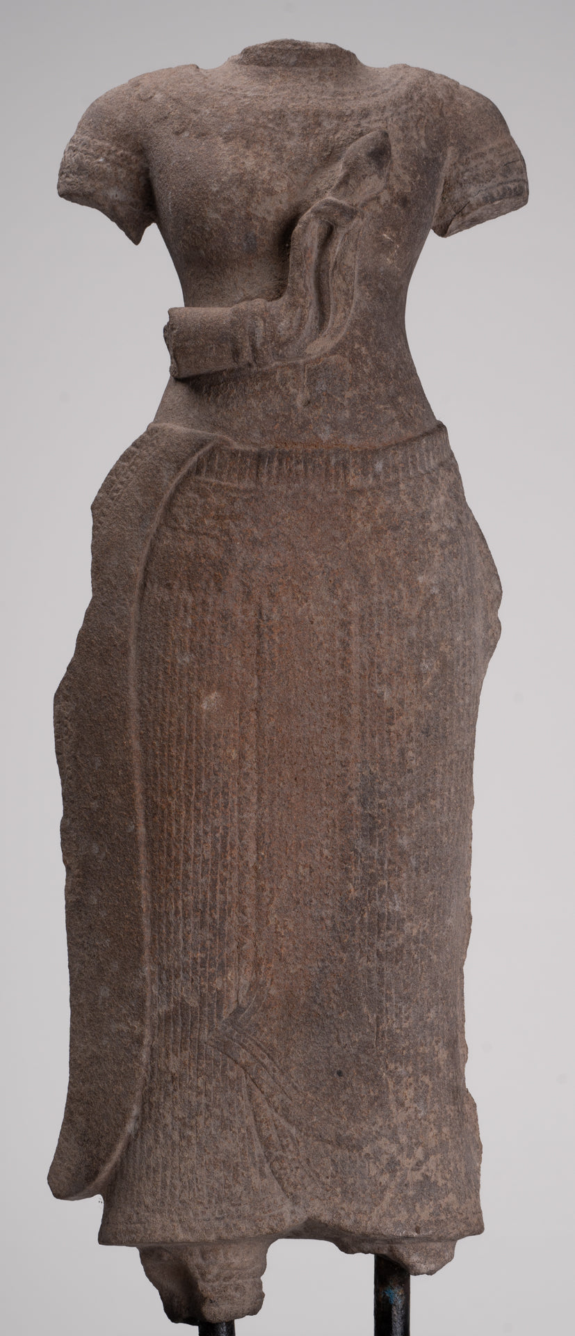 Apsara Statue - Antique Khmer Style Stone Angkor Wat Apsara or Angel Statue - 60cm/24"