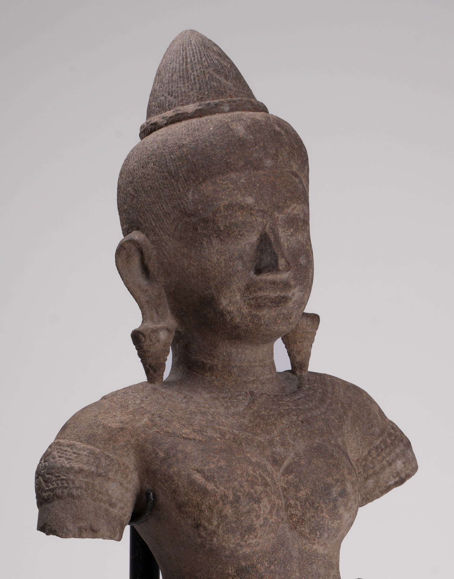 Apsara Statue - Antique Khmer Style Stone Angkor Wat Apsara or Angel Statue - 64cm/26"