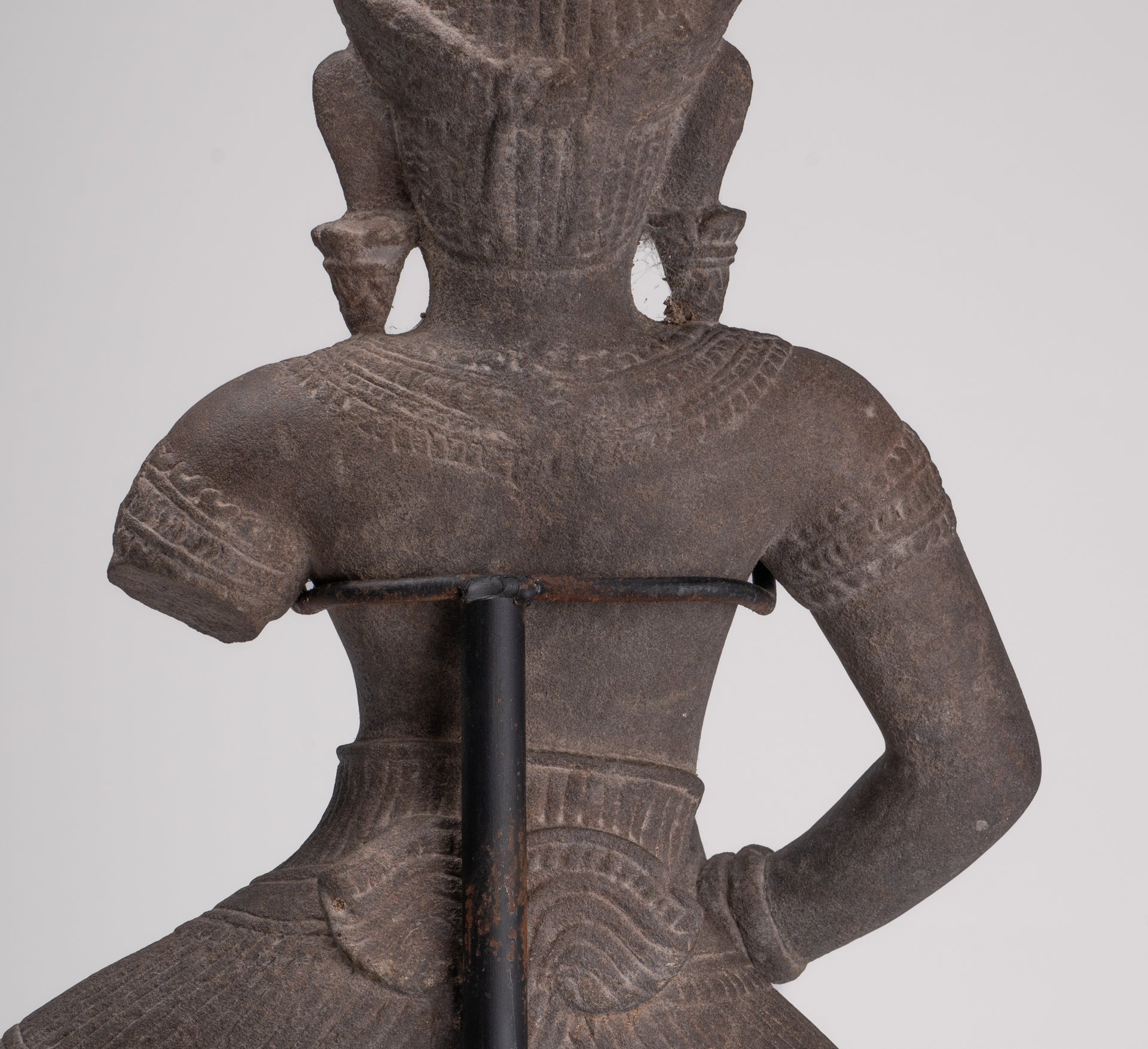 Apsara Statue - Antique Khmer Style Stone Angkor Apsara or Angel Statue - 58cm/23"