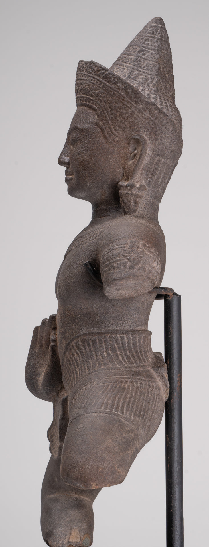 Apsara Statue - Antique Khmer Style Stone Angkor Apsara or Angel Statue - 58cm/23"