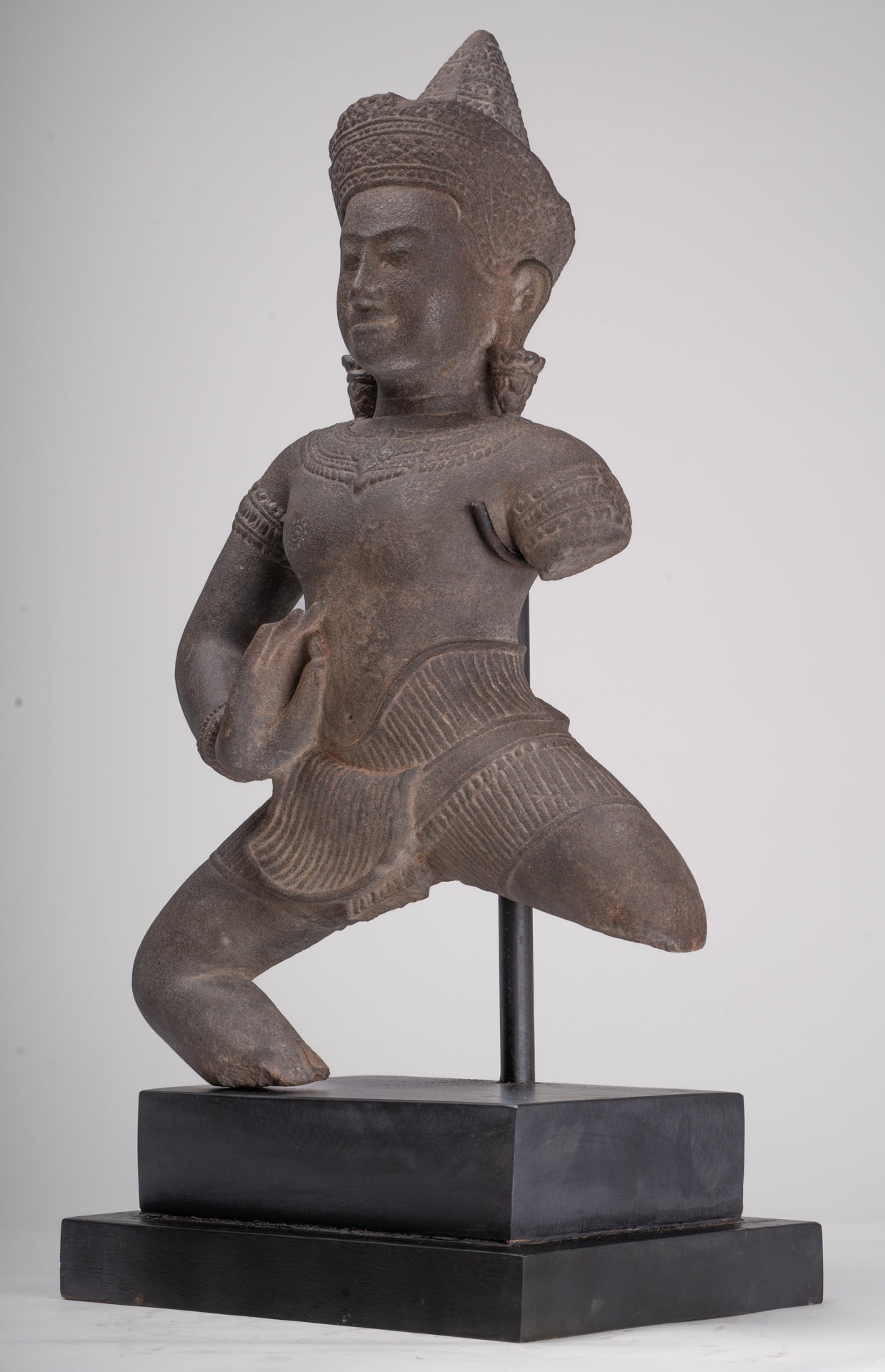 Apsara Statue - Antique Khmer Style Stone Angkor Apsara or Angel Statue - 58cm/23"