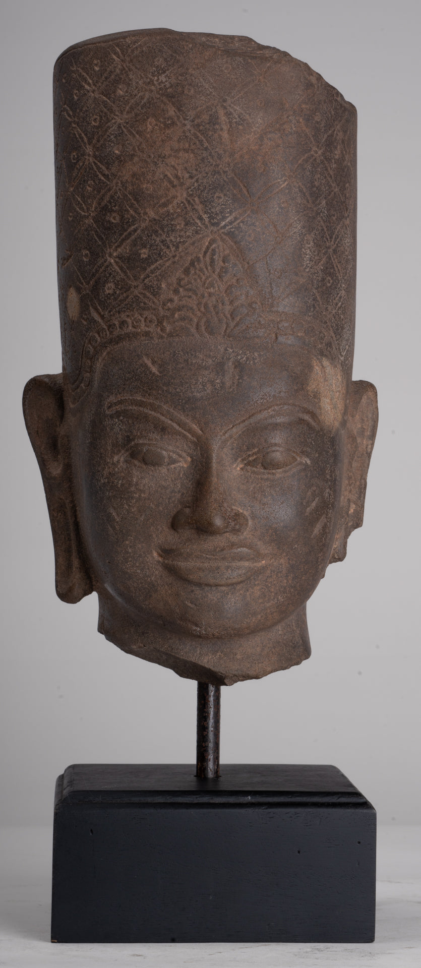 Krishna Statue - Antique Khmer Style Phnom Da Krishna (possibly) Statue - 41cm/16"