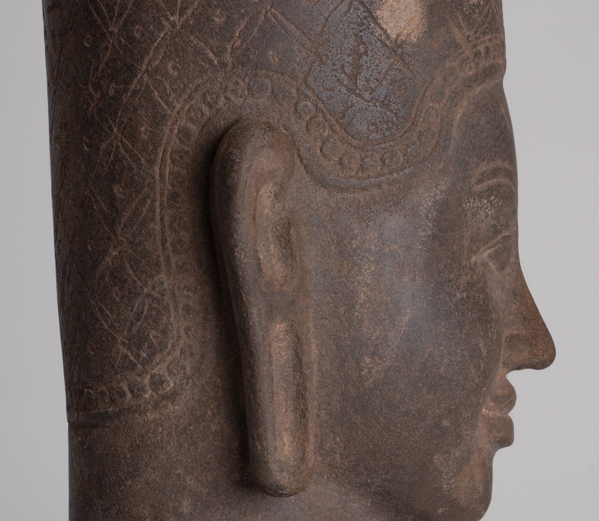 Krishna Statue - Antique Khmer Style Phnom Da Krishna (possibly) Statue - 41cm/16"