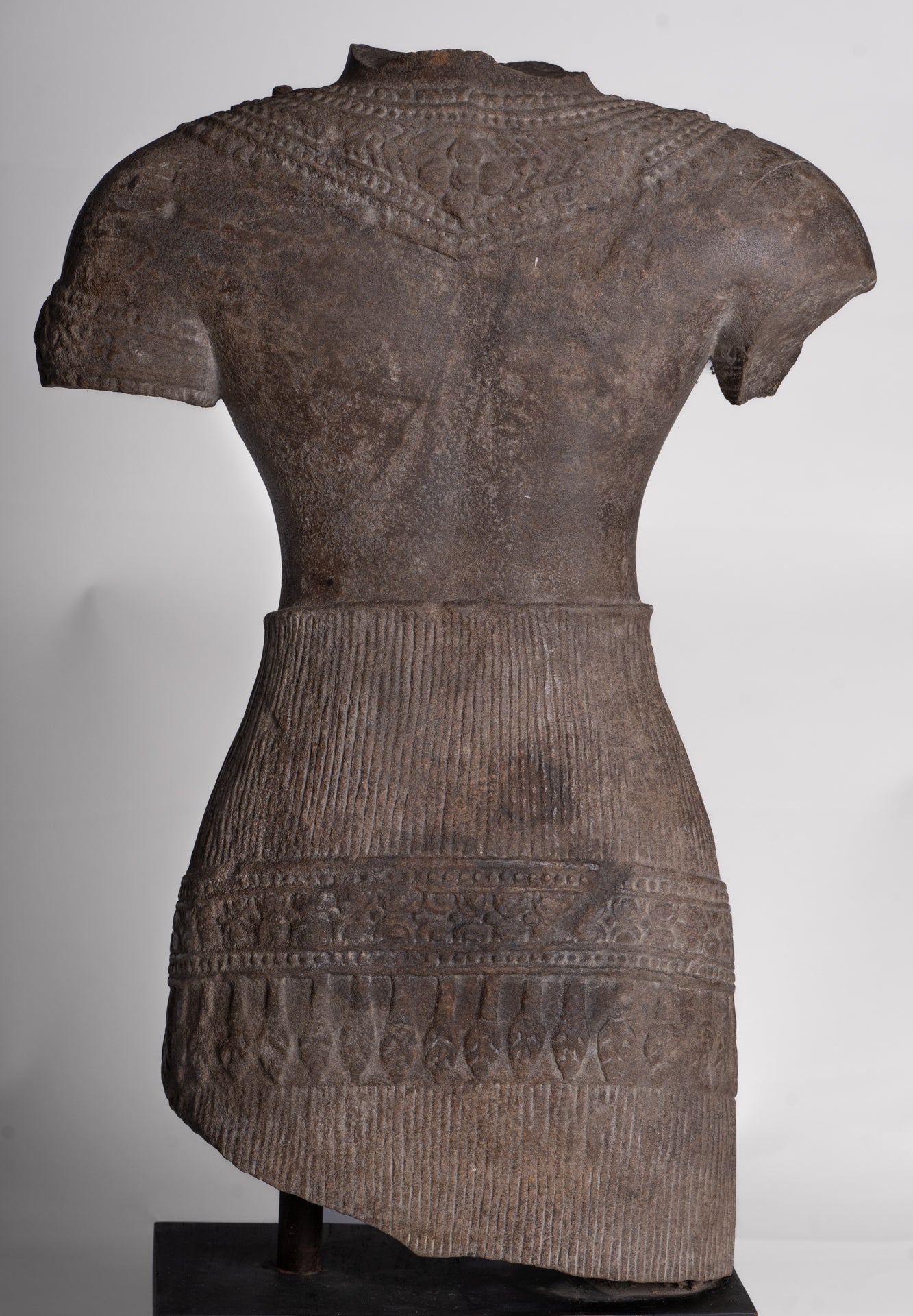 Lakshmi Statue - Antique Baphuon Style Stone Lakshmi / Devi Consort of Vishnu Torso - 58cm/23"