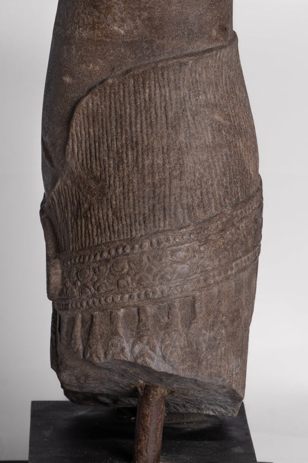 Lakshmi Statue - Antique Baphuon Style Stone Lakshmi / Devi Consort of Vishnu Torso - 58cm/23"