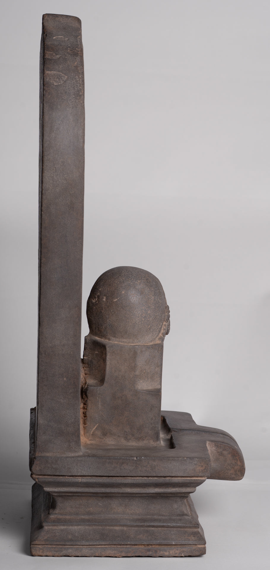 Stone Linga - Antique Khmer Style Sandstone Shiva Linga / Lingnum & Yoni - 57cm/23"