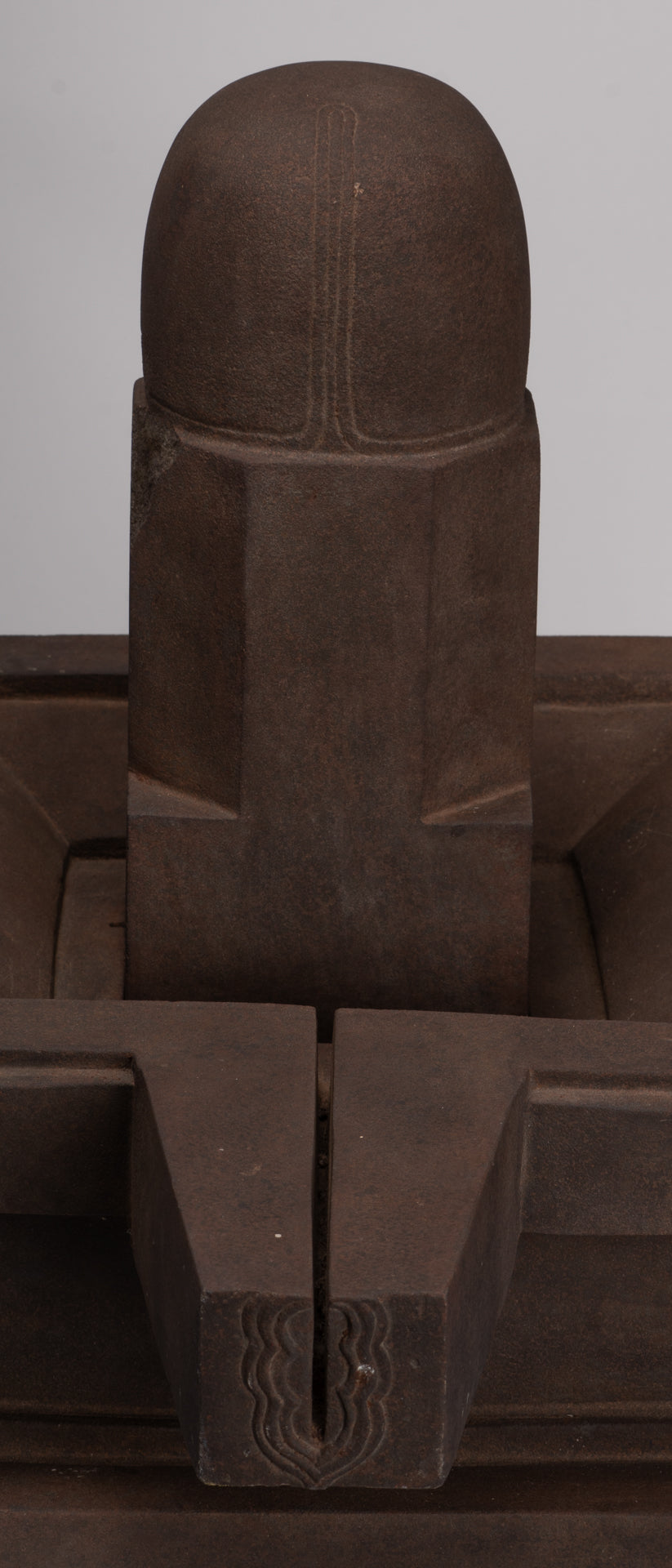 Linga Statue - Antique Khmer Style Two Piece Stone Linga / Lingnum & Yoni - 47cm/19"