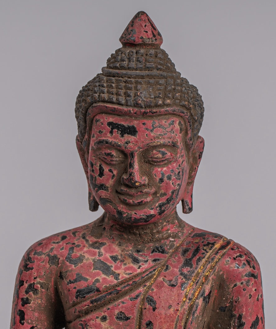 Estatua de Buda - Estatua de Buda de la Madera de Madera Asia ASIA ASIA ASIA ASIA - 21cm/8 "