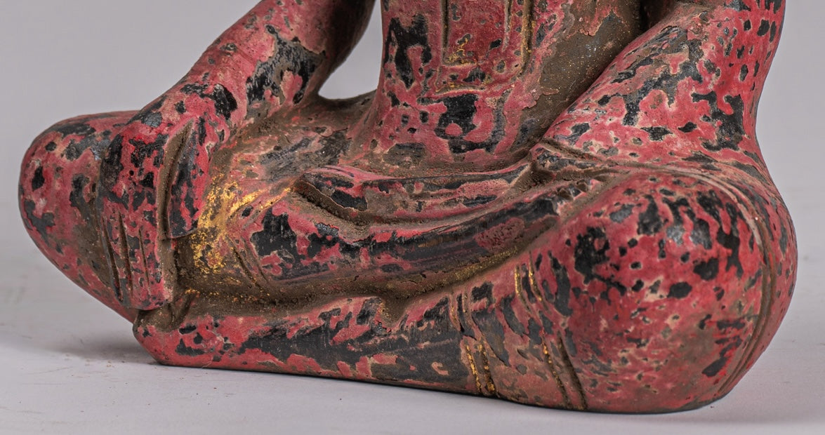 Estatua de Buda - Estatua de Buda de la Madera de Madera Asia ASIA ASIA ASIA ASIA - 21cm/8 "