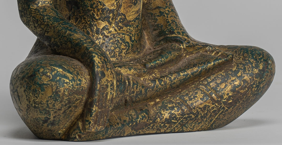 Estatua de Buda - Estatua de Buda de Buda de Madera Asia ASIA ASIA ASIA ASIA - 27 cm/11 "