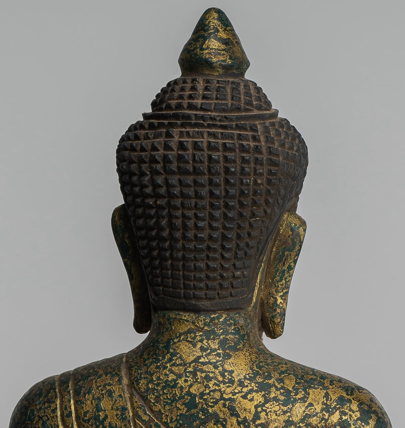 Estatua de Buda - Estatua de Buda de Buda de Madera Asia ASIA ASIA ASIA ASIA - 27 cm/11 "