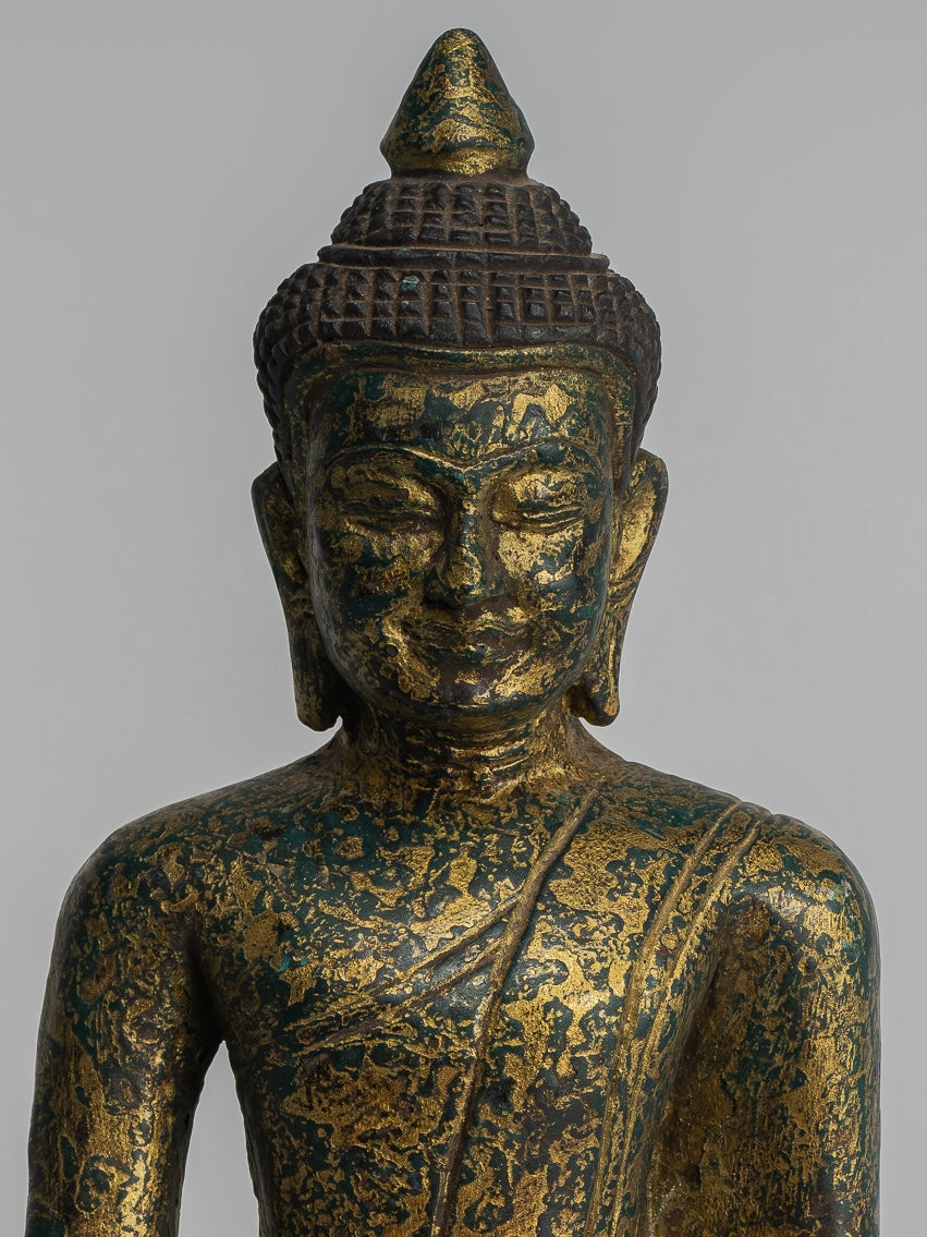 Estatua de Buda - Estatua de Buda de Buda de Madera Asia ASIA ASIA ASIA ASIA - 27 cm/11 "