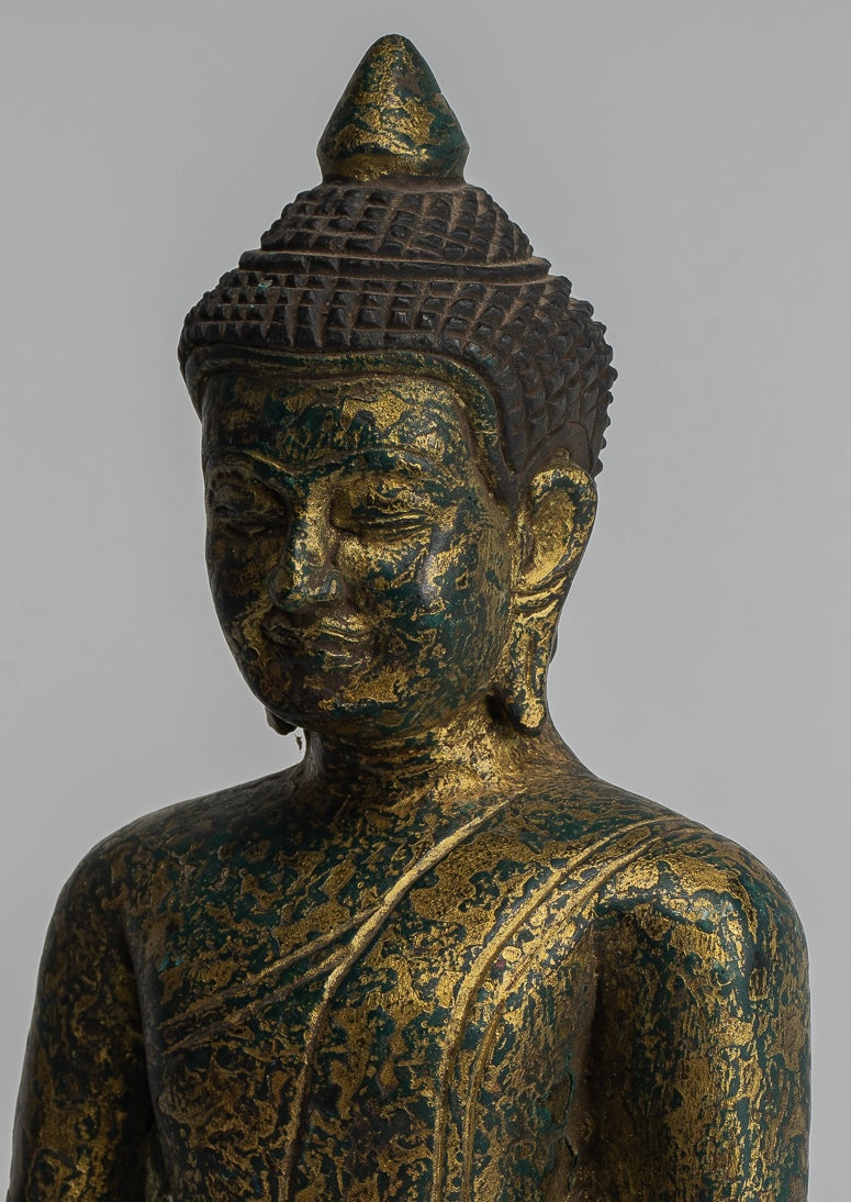 Estatua de Buda - Estatua de Buda de Buda de Madera Asia ASIA ASIA ASIA ASIA - 27 cm/11 "