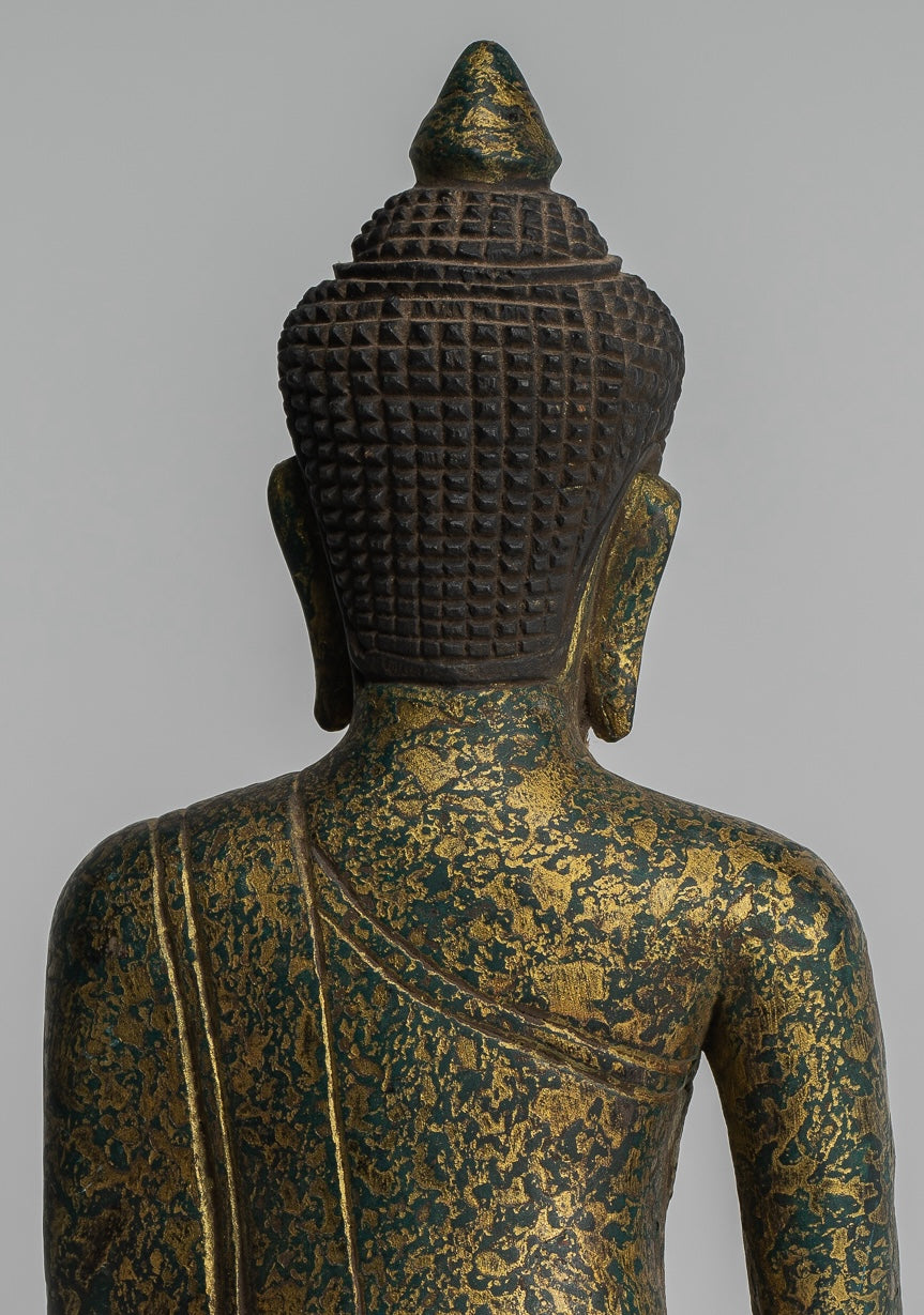 Estatua de Buda - Estatua de Buda de Buda de Madera Asia ASIA ASIA ASIA ASIA - 27 cm/11 "