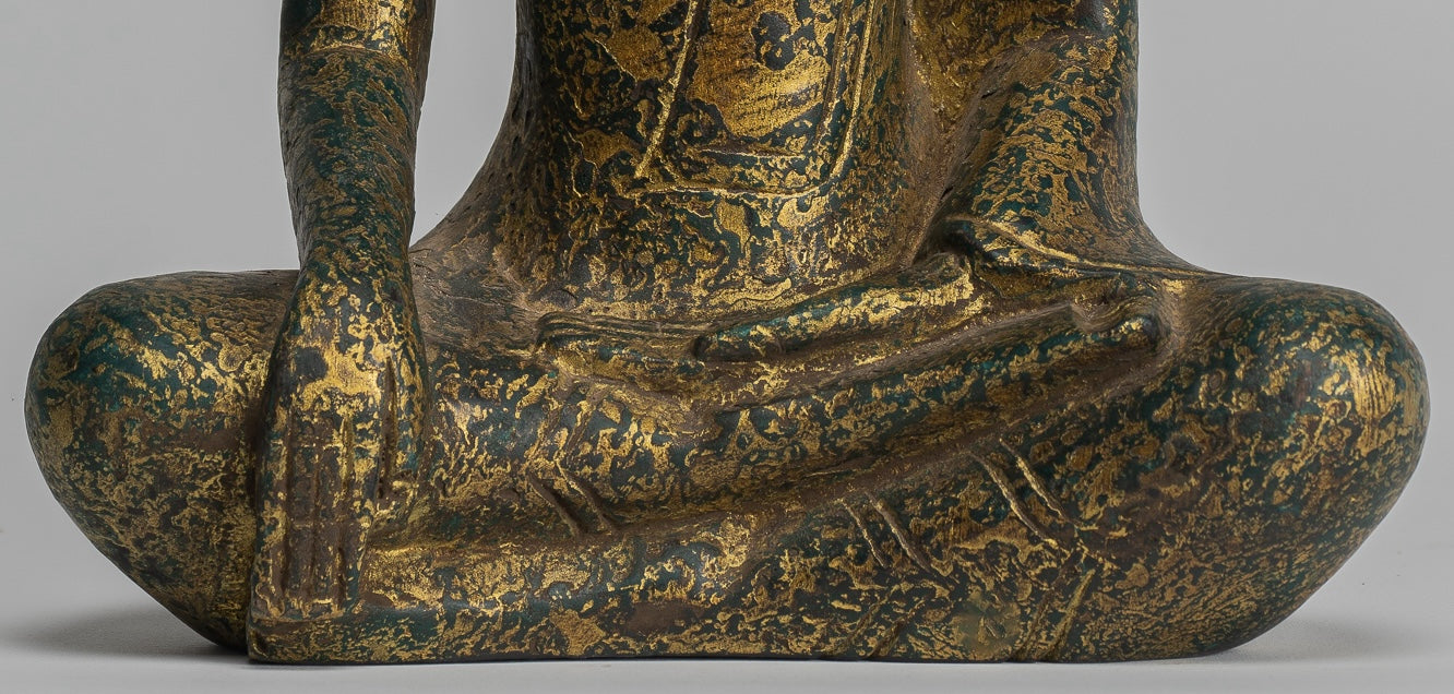 Estatua de Buda - Estatua de Buda de Buda de Madera Asia ASIA ASIA ASIA ASIA - 27 cm/11 "