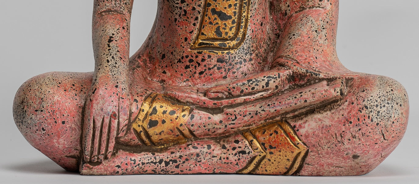 Estatua de Buda - Estatua de Buda de Buda de Madera Asia ASIA ASIA ASIA ASIA - 27 cm/11 "