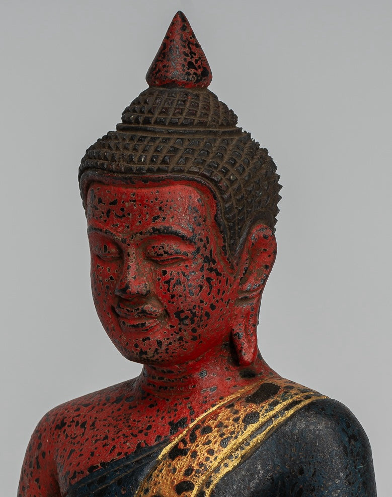 Estatua de Buda - Estatua de Buda de Buda de Madera Asia ASIA ASIA ASIA ASIA - 27 cm/11 "