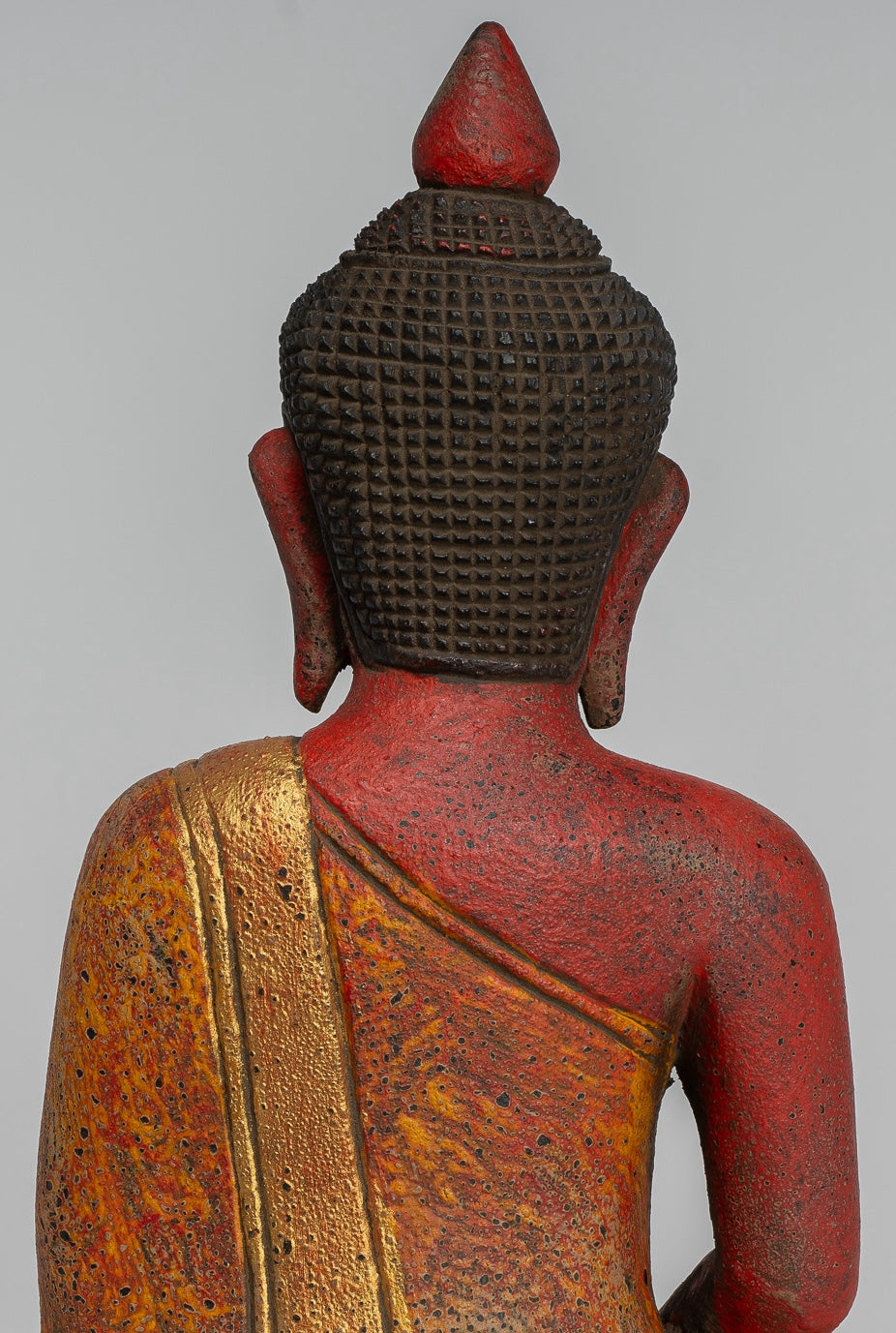 Sculpture de Bouddha - Style de style khmer antique assis Statue de Bouddha Dhyana Meditation Mudra - 27cm / 11 "