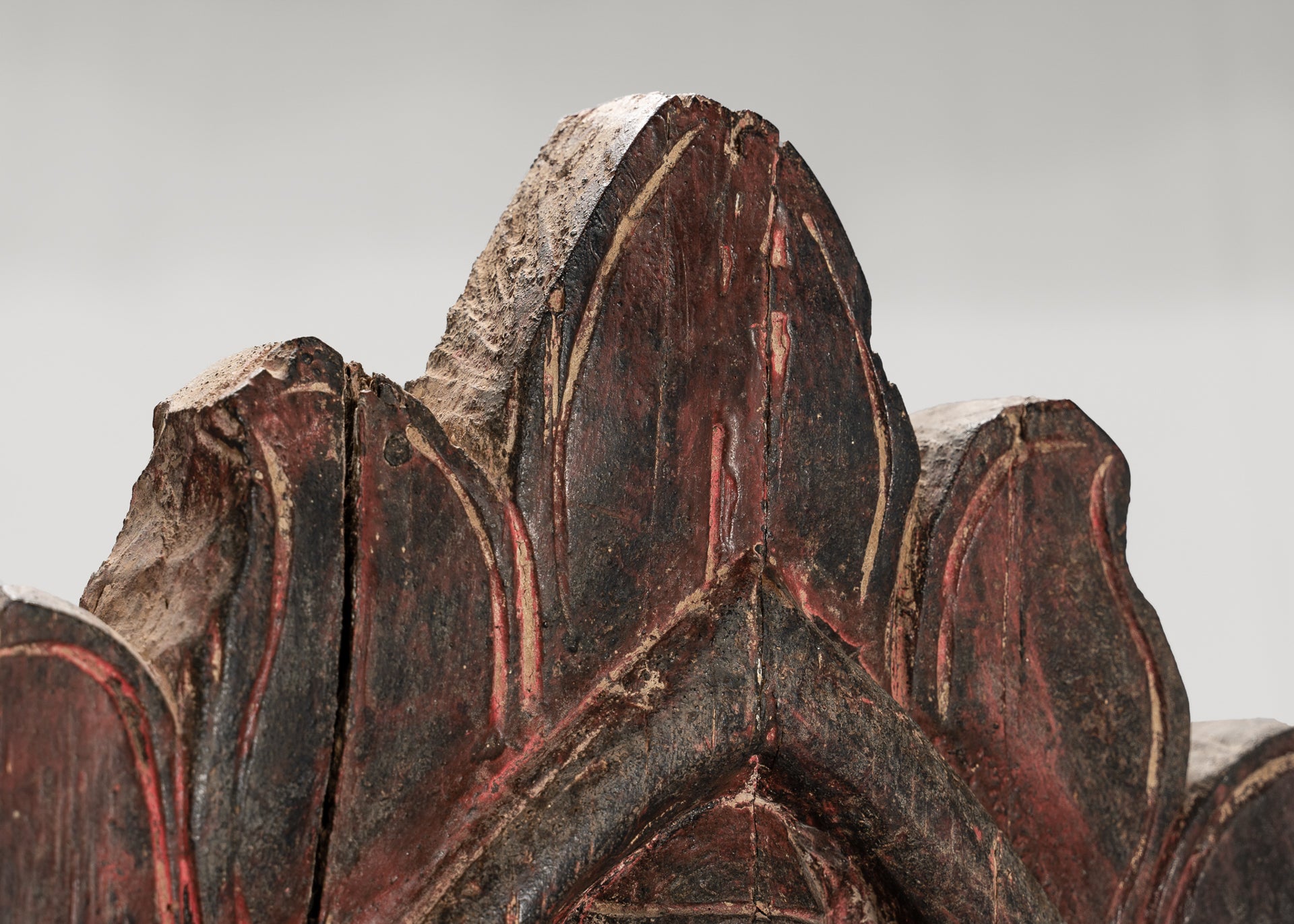 Shiva Statue - Antique Khmer Style SE Asia Wood Bas Relief Nandi & Shiva Statue - 105cm/42"