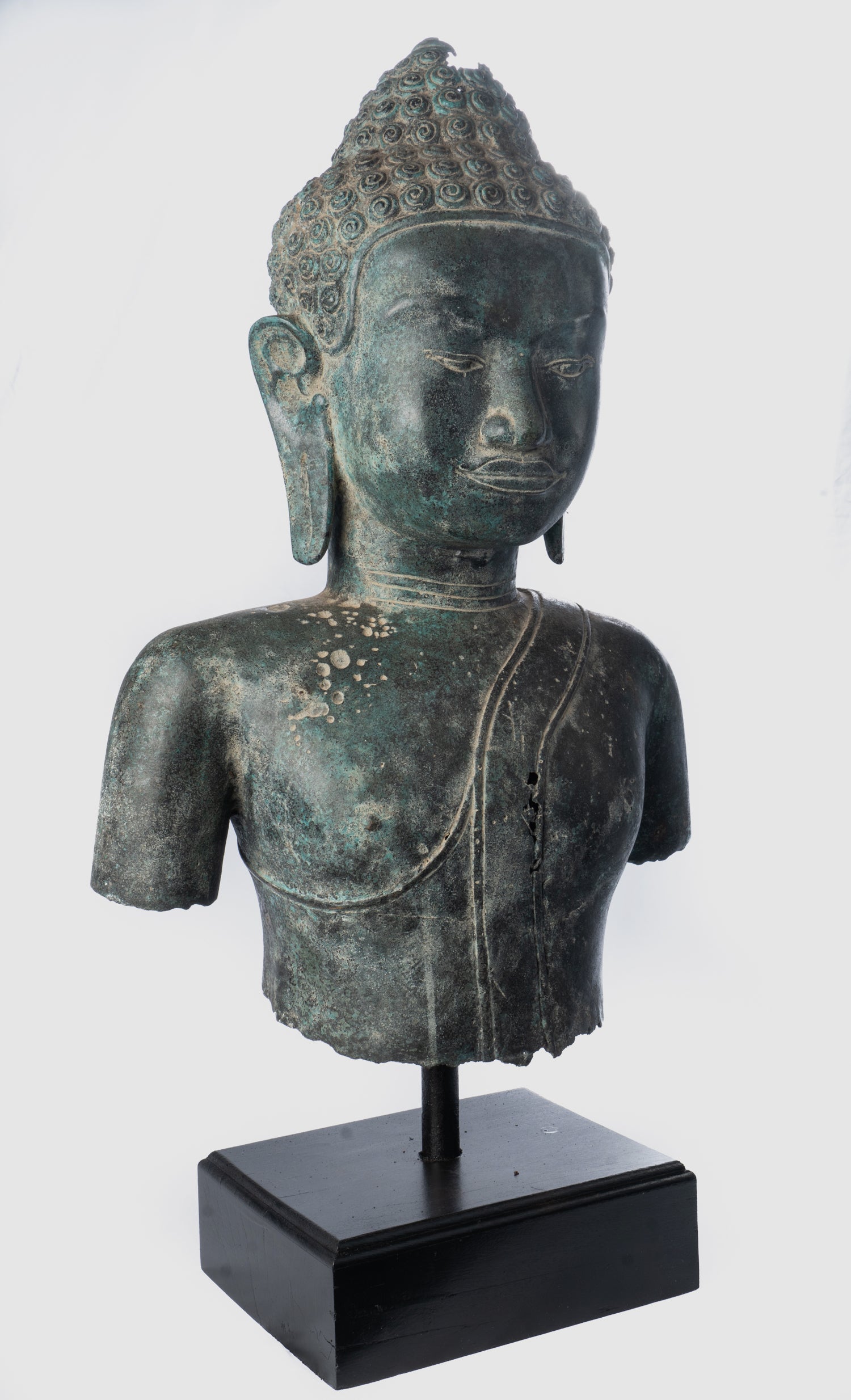 Buddha-Statue – Antik-Thai-Stil, Südostasien, Gautama-Buddha-Torso-Statue – 67 cm/27 Zoll