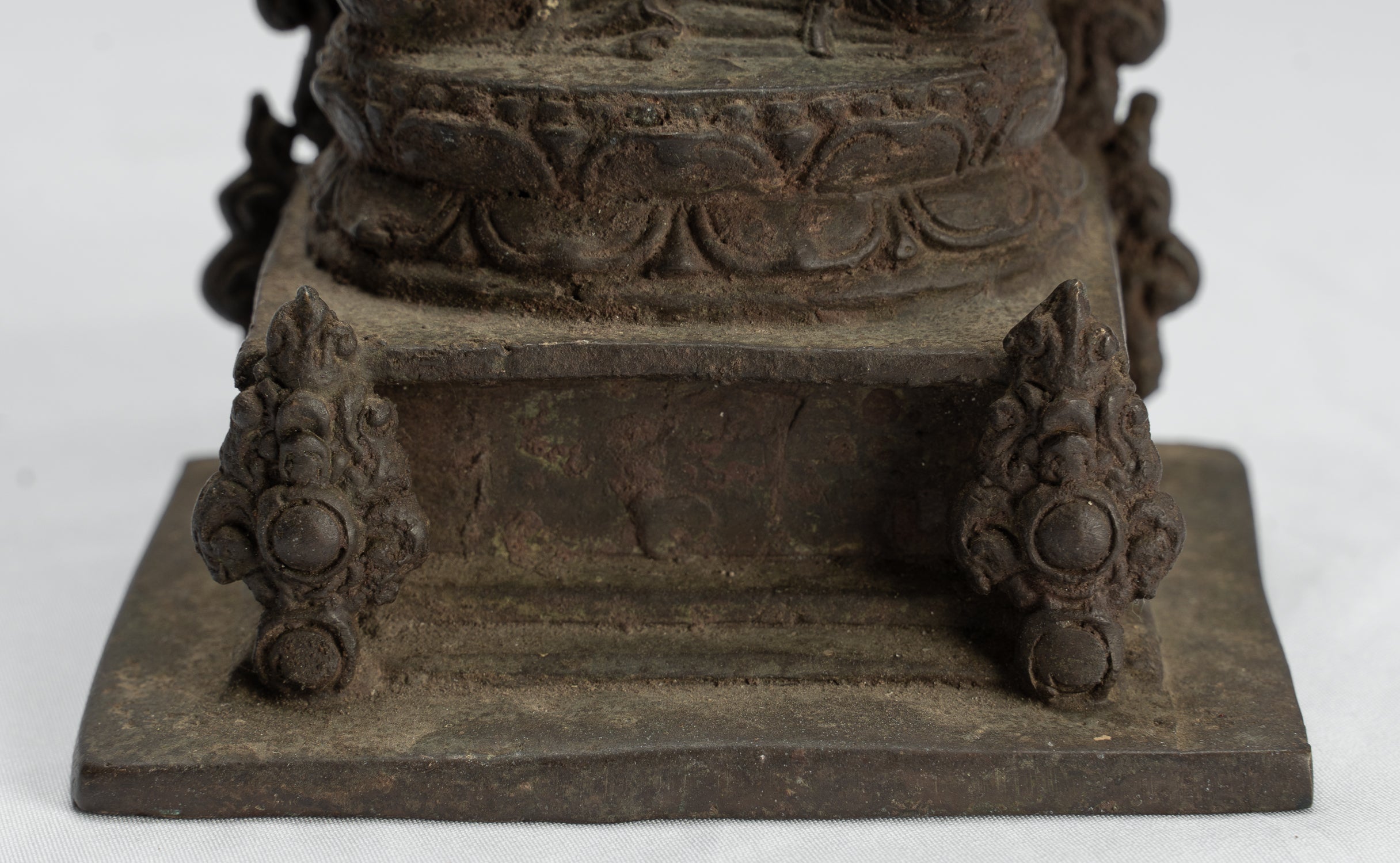 Estatua de Ganesha - Estatua de Ganesha indonesia de bronce de estilo javanés antiguo - 18 cm/7 "