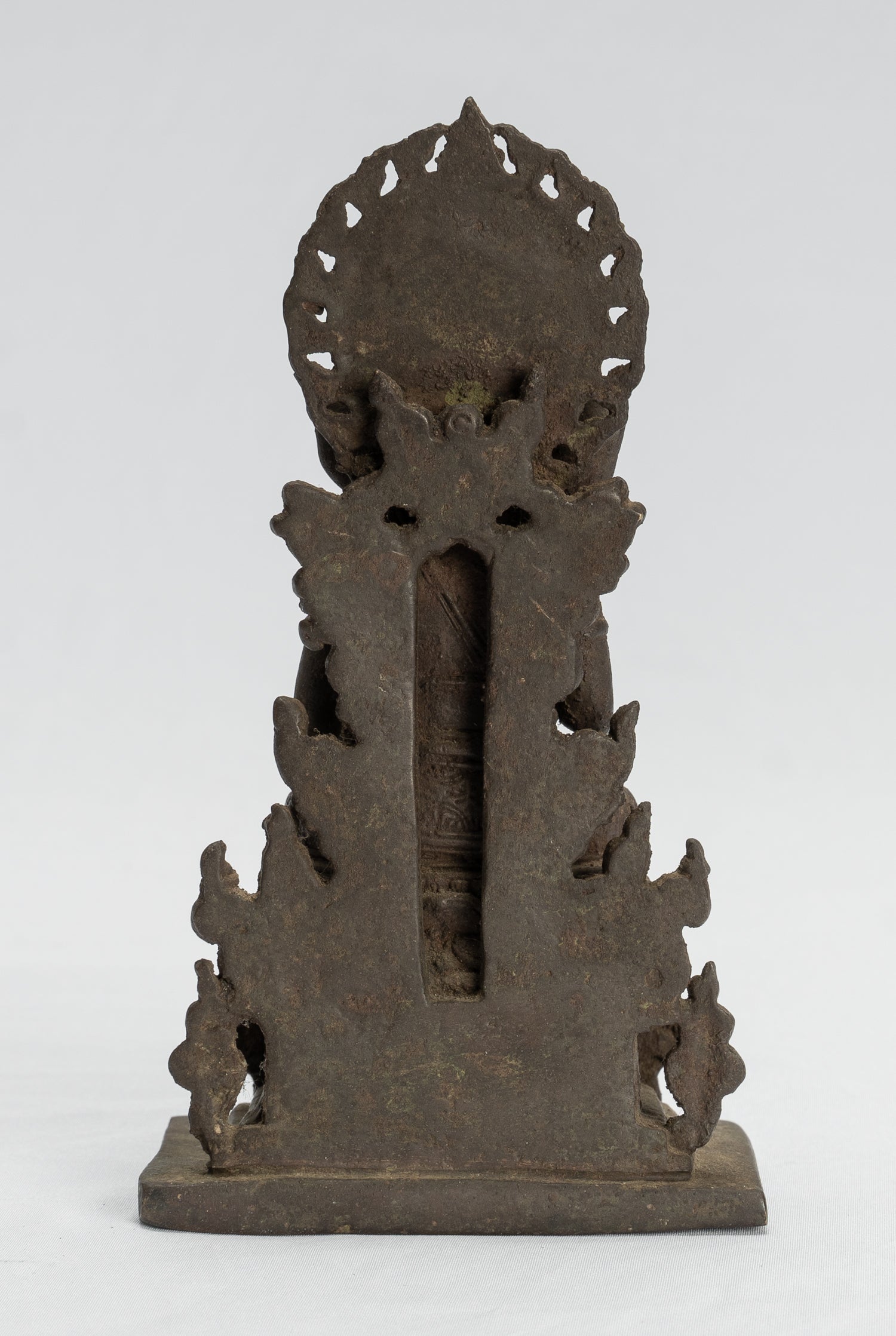 Estatua de Ganesha - Estatua de Ganesha indonesia de bronce de estilo javanés antiguo - 18 cm/7 "