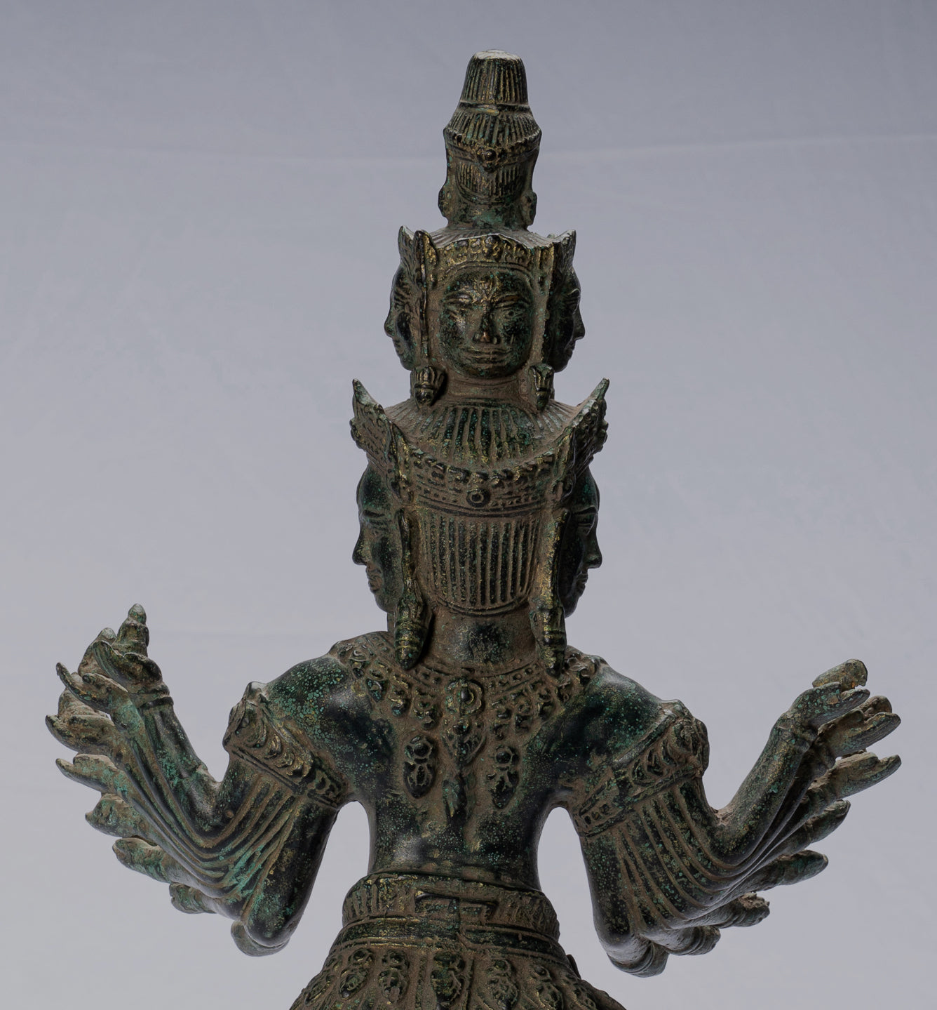 Antike Khmer Style stehend Bronze Angkor Wat Hevajra Statue-59cm/24 " Tall