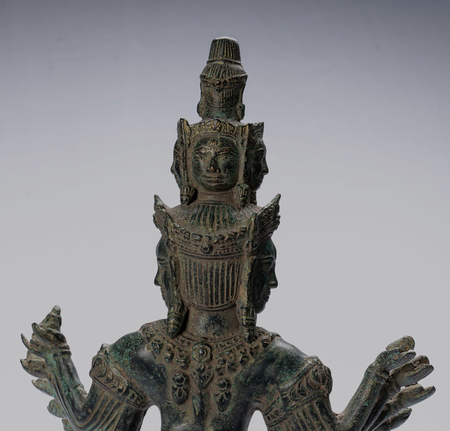 Antike Khmer Style stehend Bronze Angkor Wat Hevajra Statue-59cm/24 " Tall