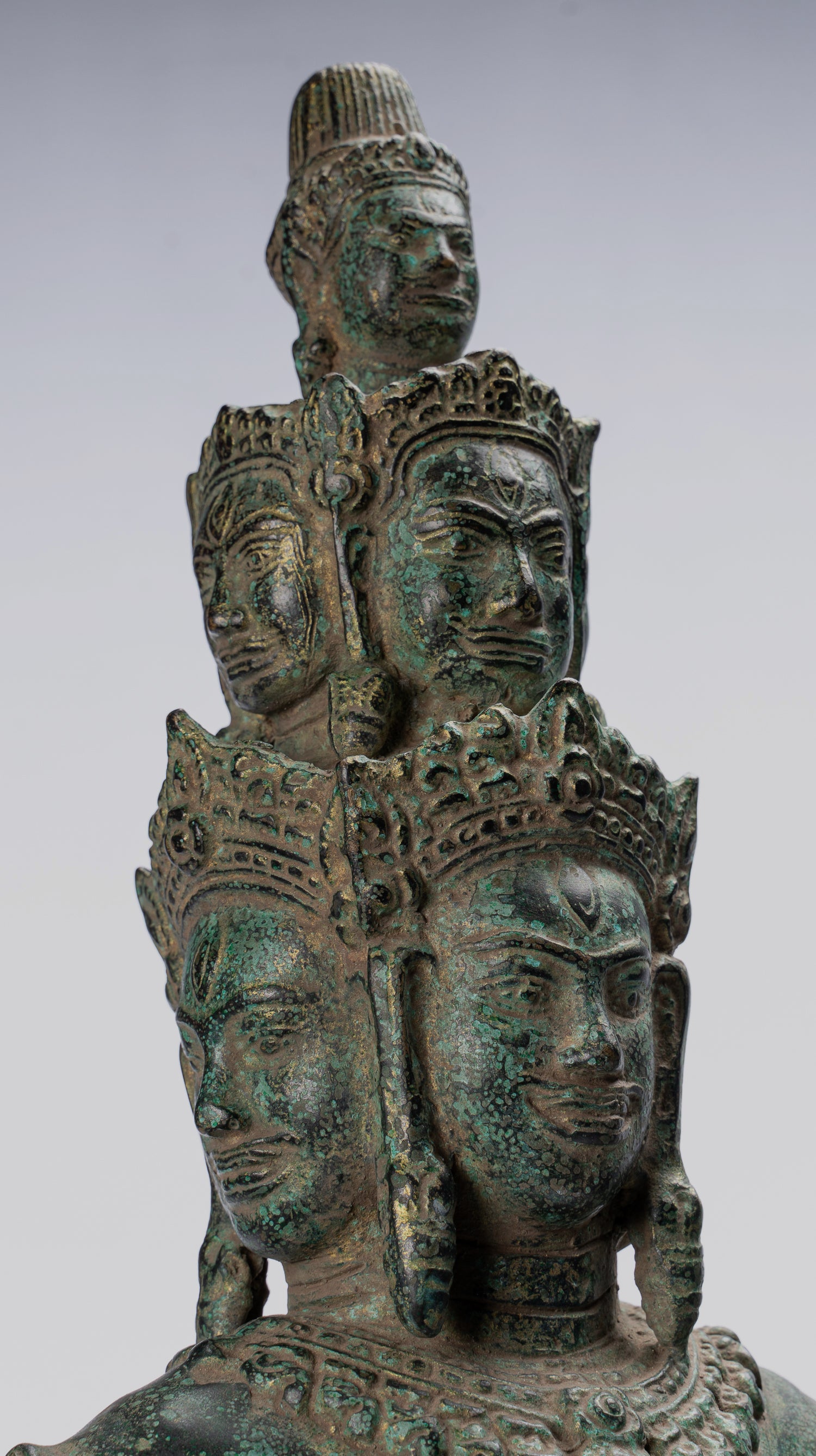 Antike Khmer Style stehend Bronze Angkor Wat Hevajra Statue-59cm/24 " Tall