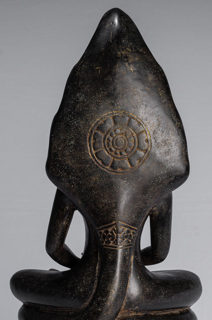 Statua Buddha - Antique Khmer in stile Khmer Meditazione seduta Meditazione Naga Buddha Statua - 42 cm/17 "