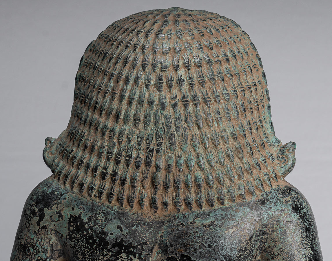 Antique Khmer Style Bronze-Vishnu Avatar-Narasimha ou Narasingh-40cm/16 "