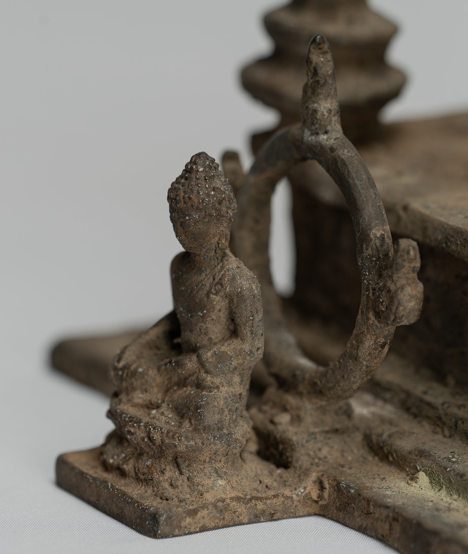 Statua del Buddha - Antique stile indonesiano in piedi bronzo giavanese insegnamento Buddha - 35 cm/14 "