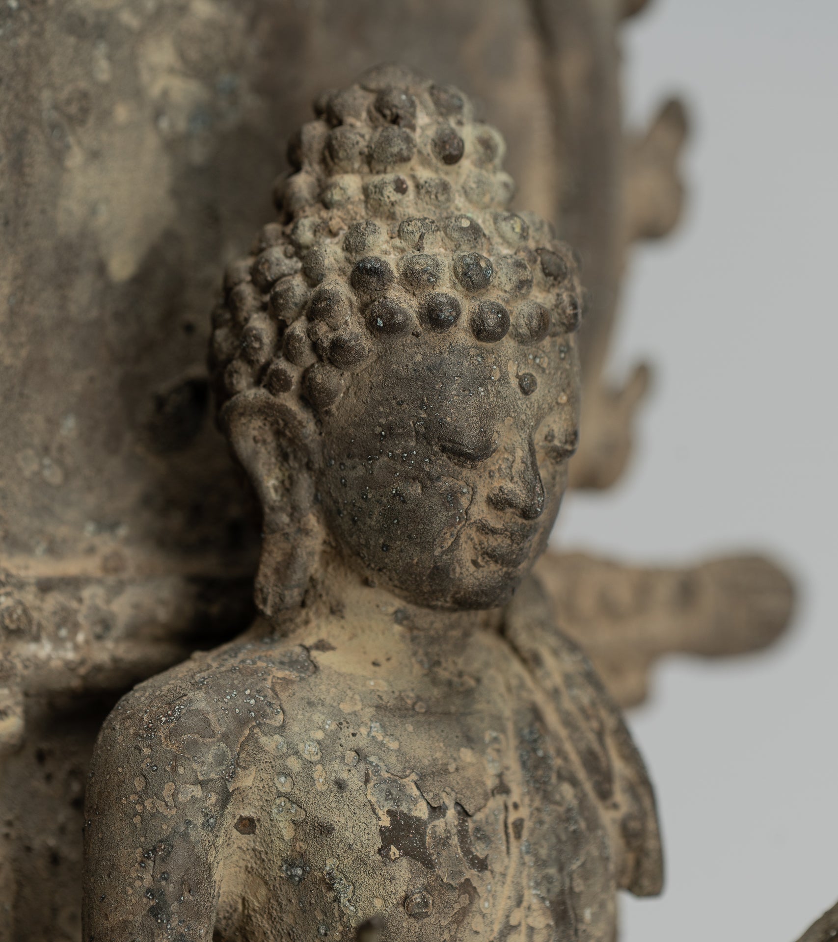 Statua del Buddha - Antique stile indonesiano in piedi bronzo giavanese insegnamento Buddha - 35 cm/14 "