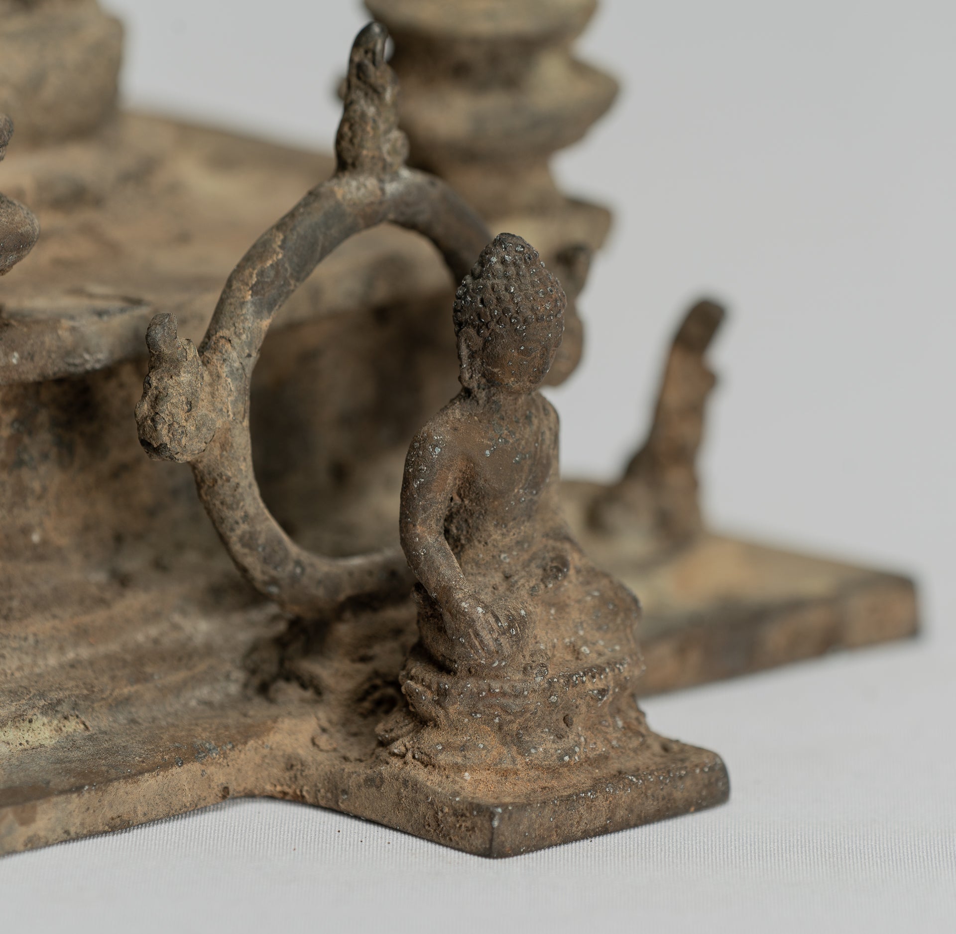 Statua del Buddha - Antique stile indonesiano in piedi bronzo giavanese insegnamento Buddha - 35 cm/14 "