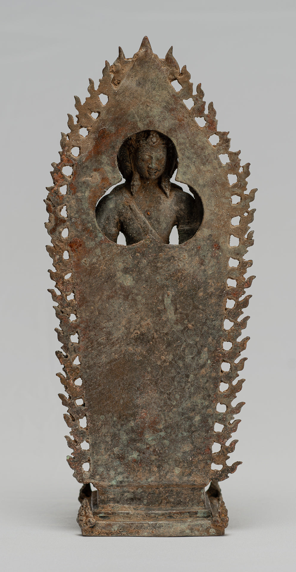 Brahma Statue. Antike indonesische Stil Majapahit Stehende Bronze Brahma Statue mit 32cm/13"