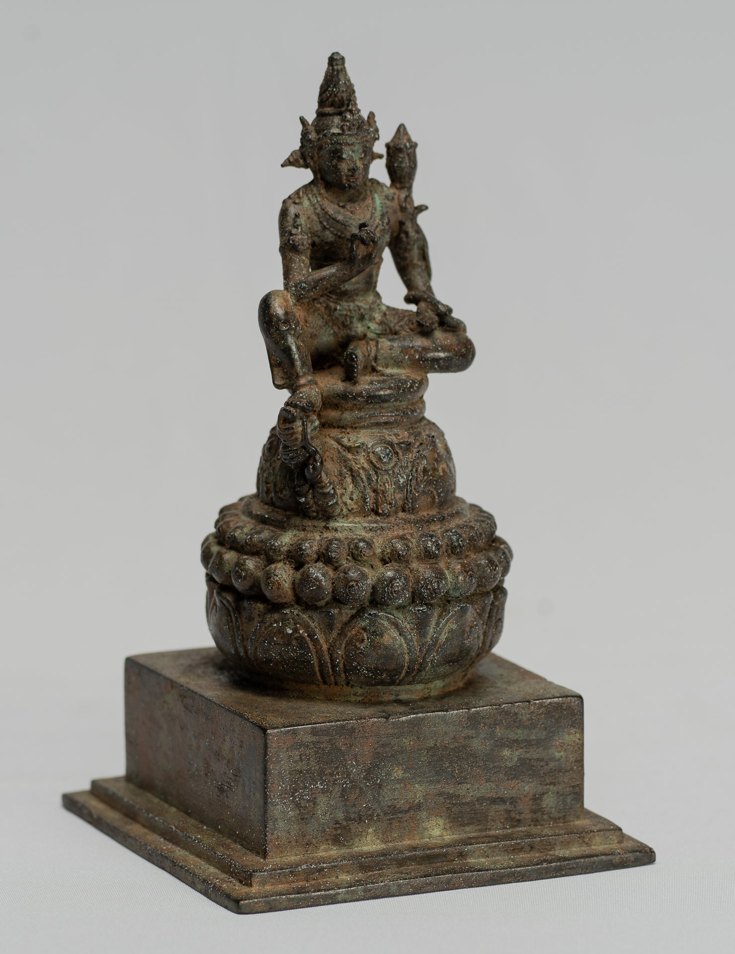 Estatua de Tara - Estatua de bronce de bronce de bronce de bronce de java antiguo Majapahit - 17cm/7 "