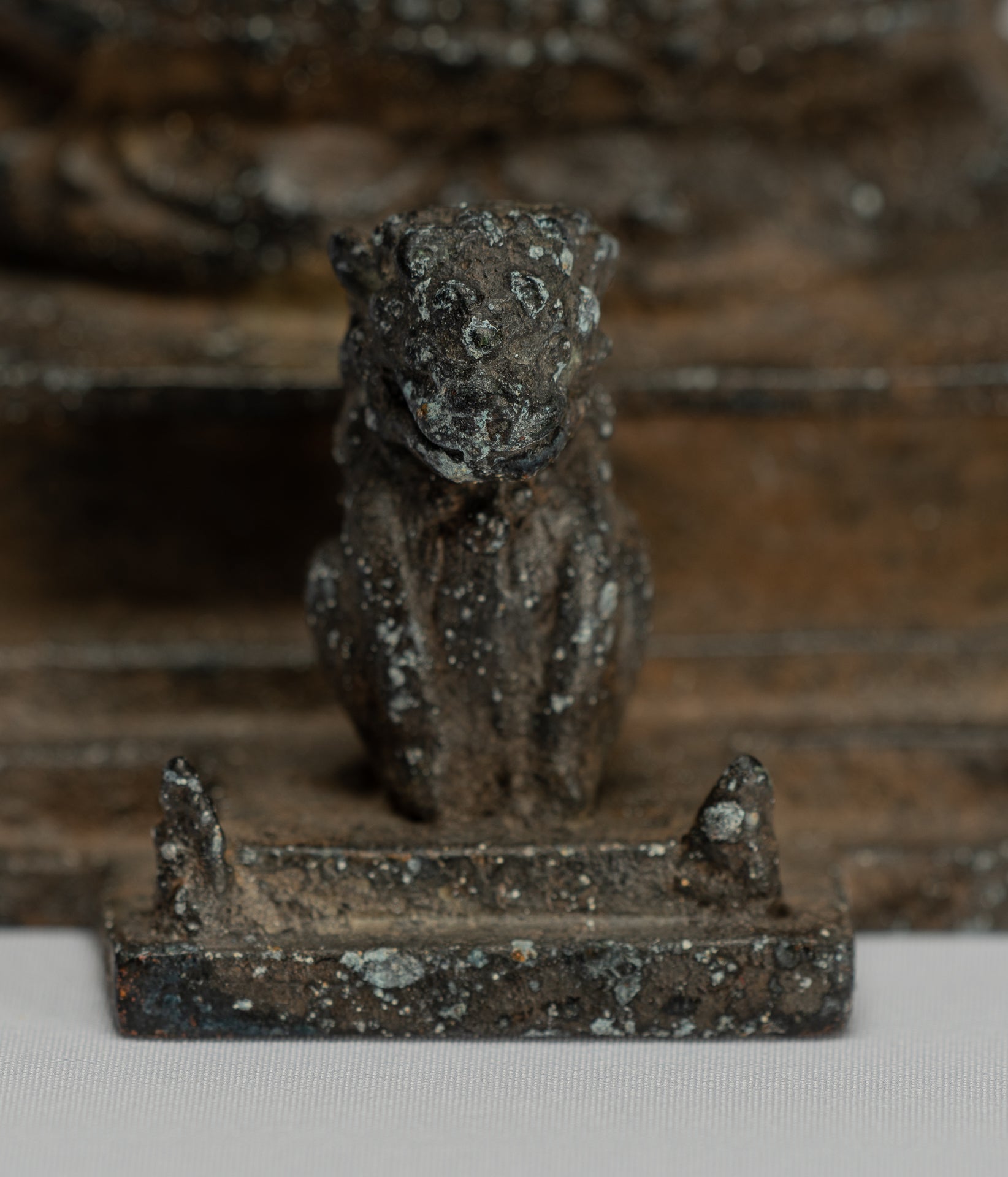 Estatua de Buda - Estatua de Buda Javanese Amitabha de Bronce Antique Indonesia - 15 cm/6 "