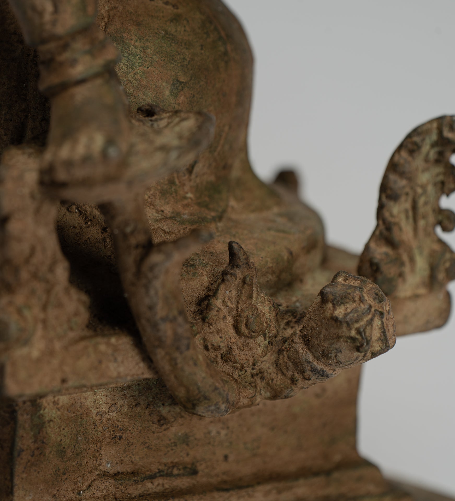 Shiva Statue-Antike Indonesische Stil Bronze Javanesisch Seated Majapahit Shiva Statue-28cm/11 "