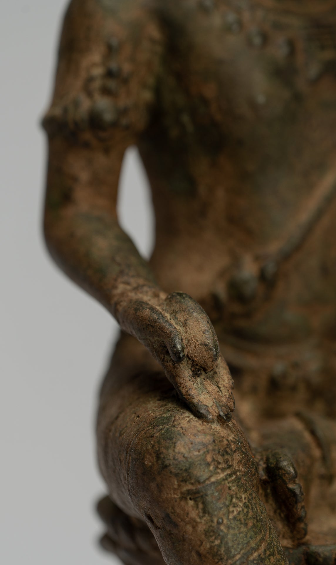 Shiva Statue-Antike Indonesische Stil Bronze Javanesisch Seated Majapahit Shiva Statue-28cm/11 "