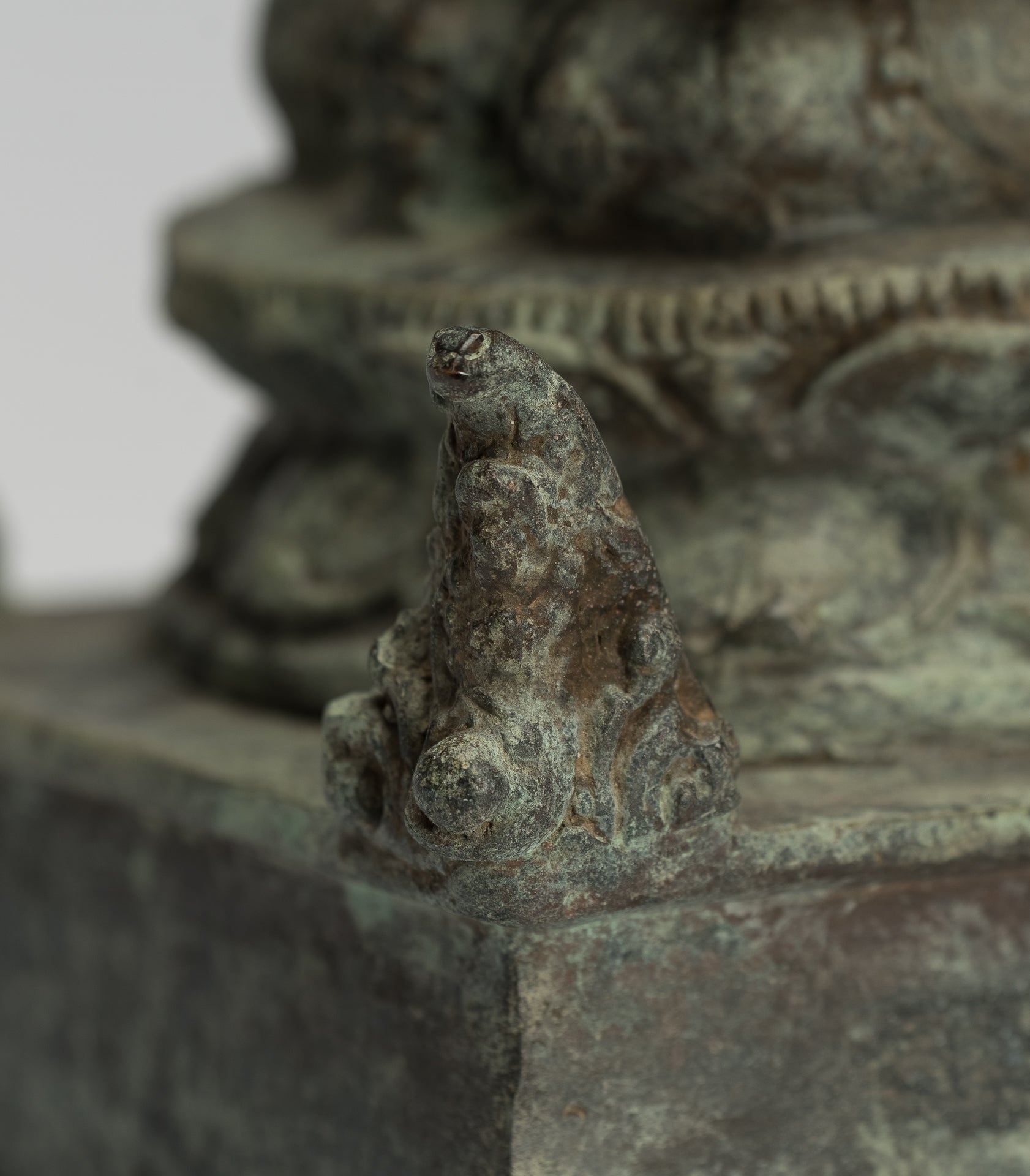 Statue de Ganesha - ancienne statue de Ganesha indonésienne en bronze de style javanais - 23cm / 9 "