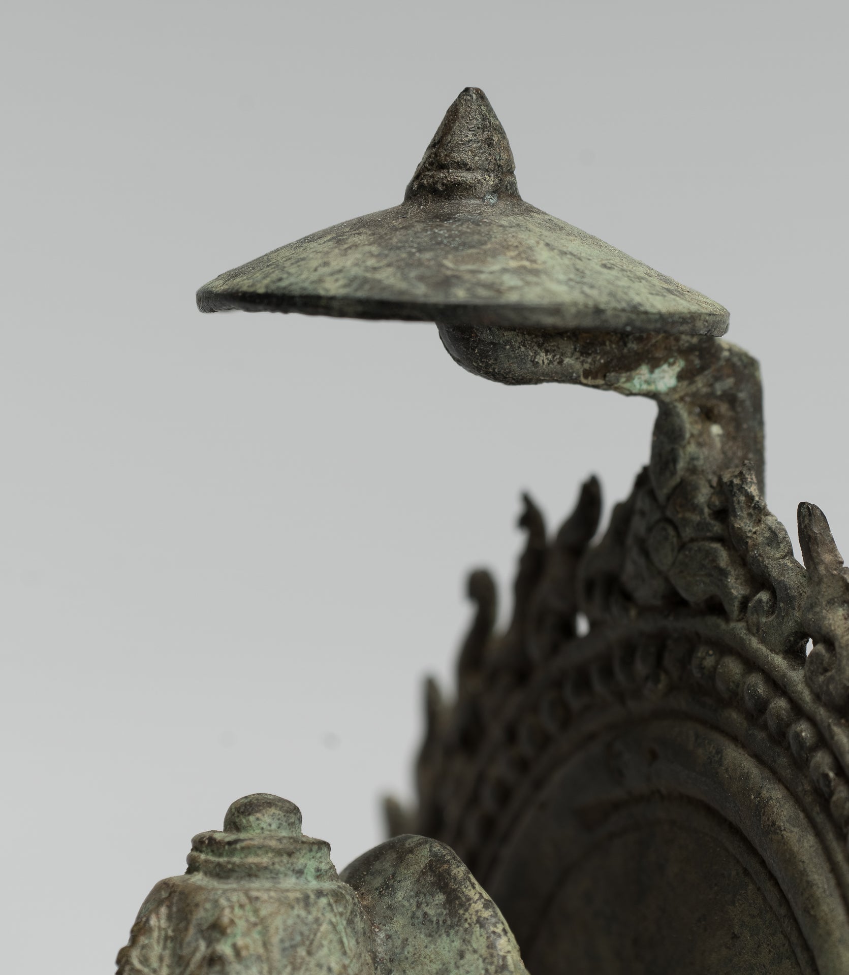 Statue de Ganesha - ancienne statue de Ganesha indonésienne en bronze de style javanais - 23cm / 9 "