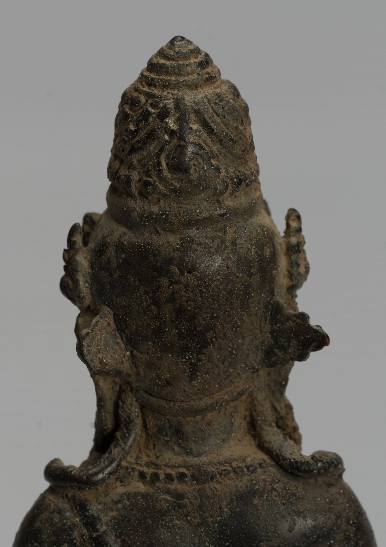 Statua di Jambhala - Antique Java Majapahit Style Seduto statua di Jambhala God of Wealth - 20cm/8 "