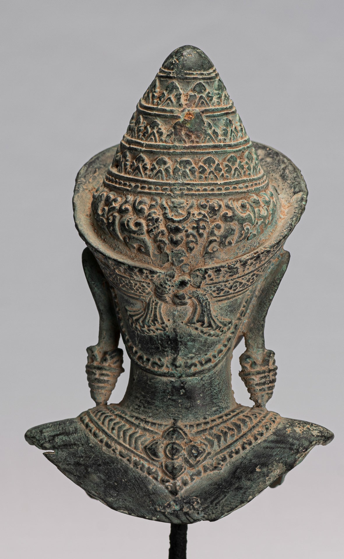 Lakshmi Statue - Antique Khmer Style Lakshmi / Devi Consort of Vishnu Torso - 26cm/10"